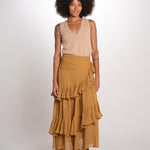 SELINA gonna lunga balze SP26SM032W012 BROWN scarlett poppies 