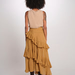 SELINA gonna lunga balze SP26SM032W012 BROWN scarlett poppies 