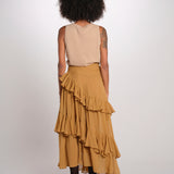 SELINA gonna lunga balze SP26SM032W012 BROWN scarlett poppies 