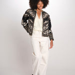 SALONI camicia balze collo perline SP26TM032W011 WHITE scarlett poppies 