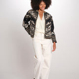 SALONI camicia balze collo perline SP26TM032W011 WHITE scarlett poppies 