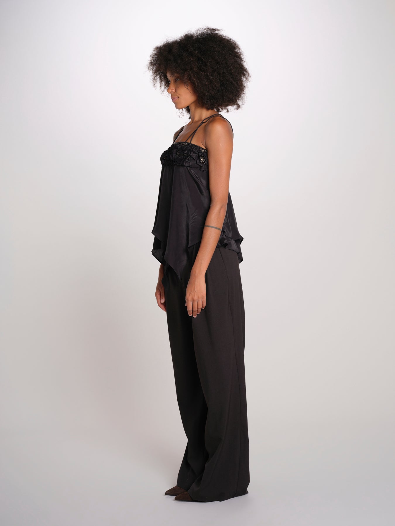 MAELLE top con spalline SP26TM036W019 BLACK scarlett poppies 