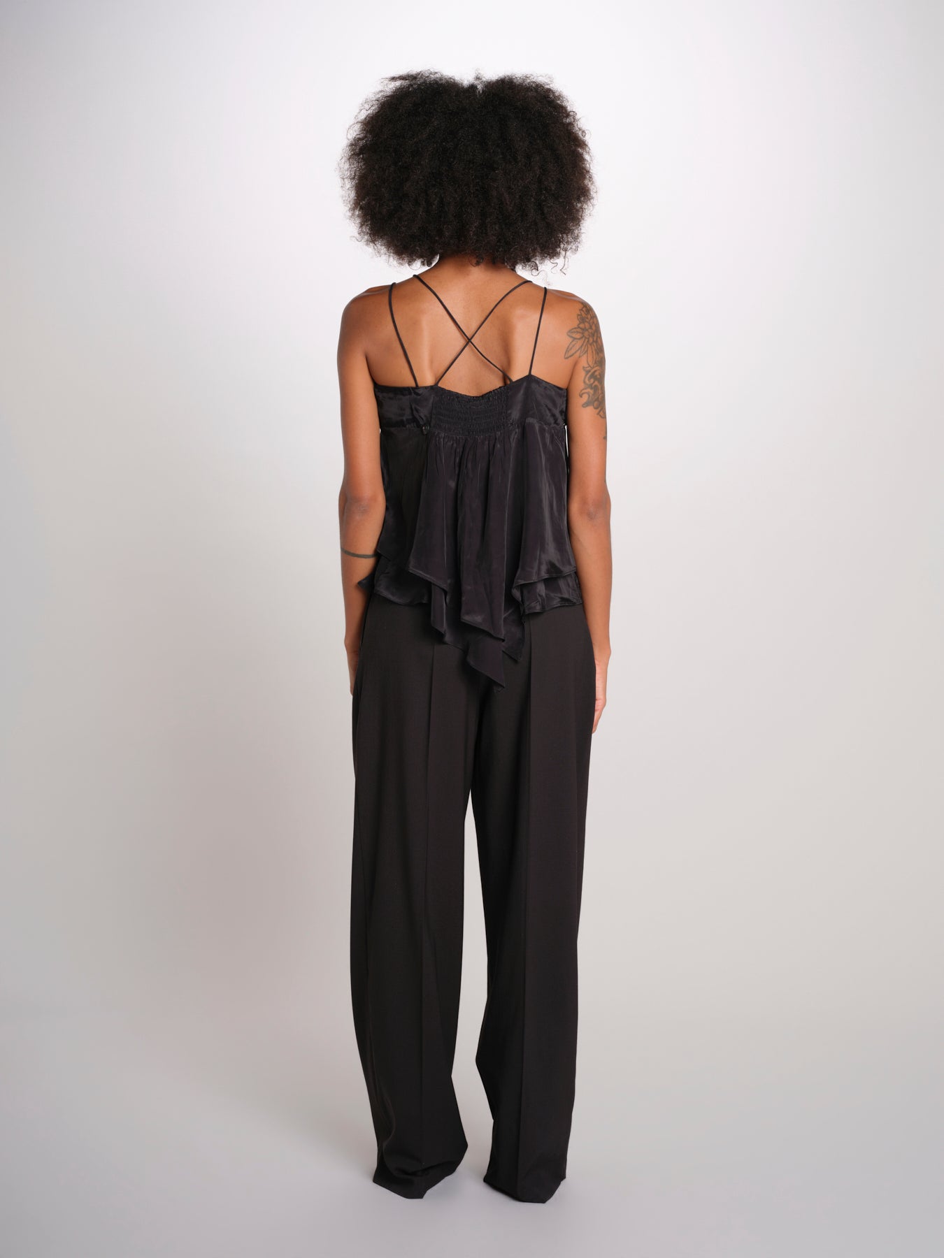 MAELLE top con spalline SP26TM036W019 BLACK scarlett poppies 