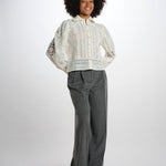 ZETNA camicia pizzo con colletto SP26TM078W048 VANILLA scarlett poppies 