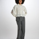 ZETNA camicia pizzo con colletto SP26TM078W048 VANILLA scarlett poppies 