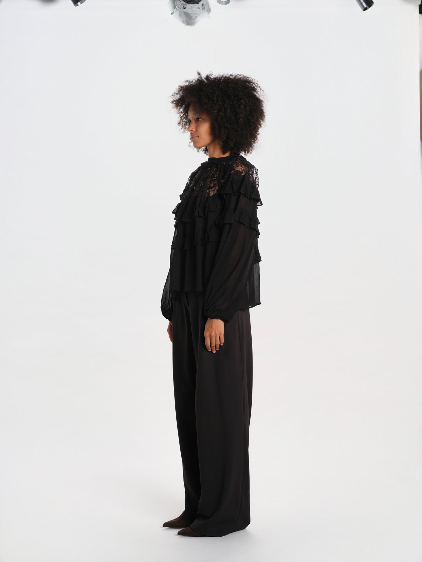 TEMPEST camicia plastron con perline SPTEM00702 BLACK scarlett poppies 