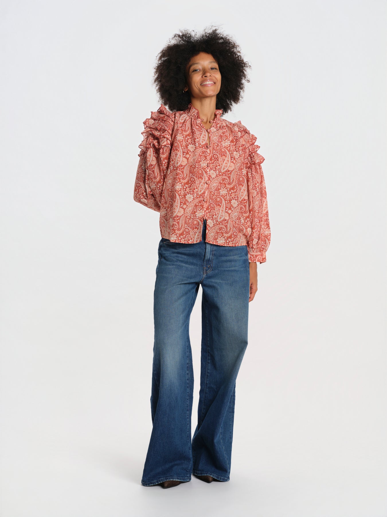 VARA camicia stampa SPVAR0012 RED scarlett poppies 