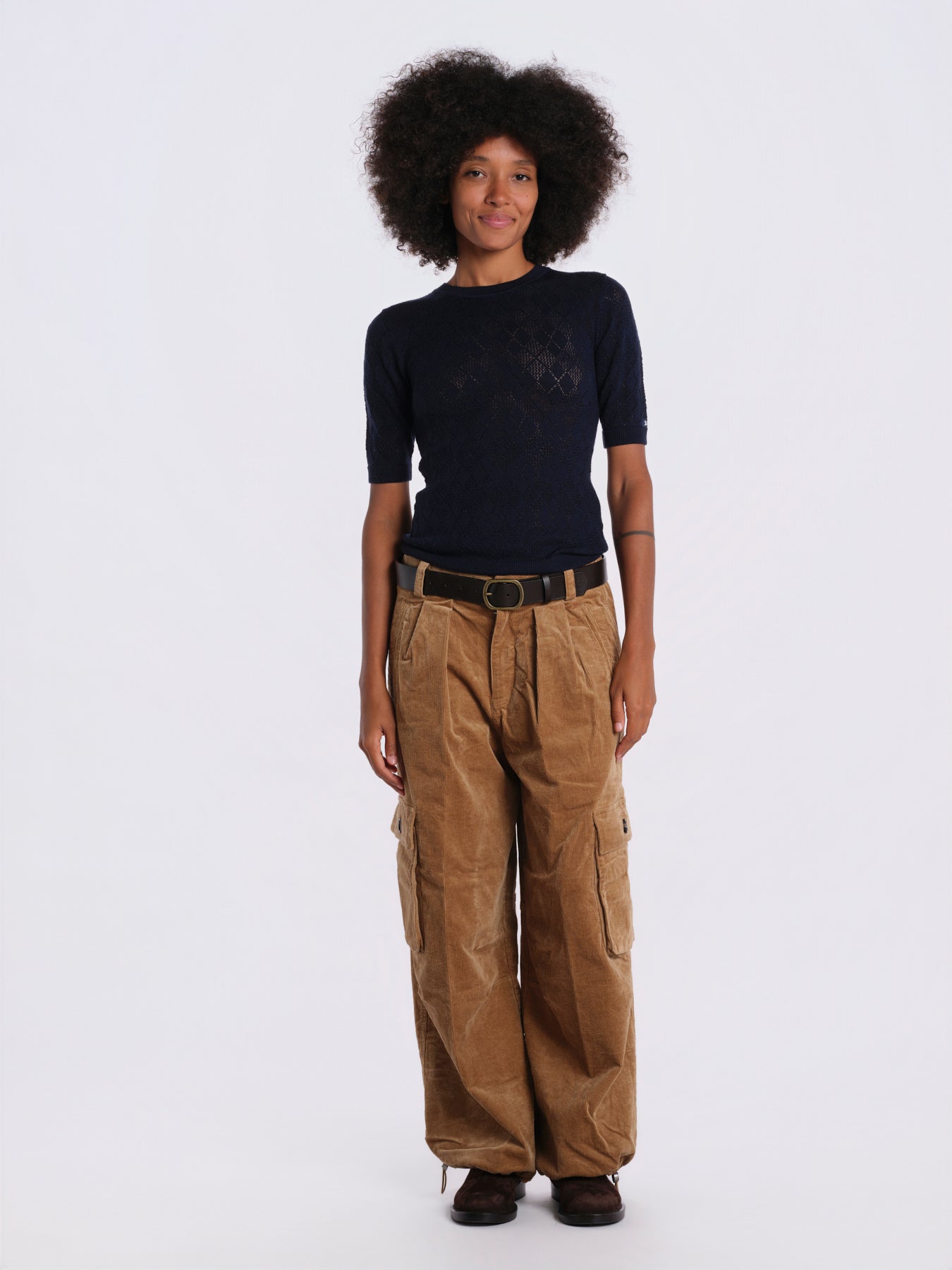 JANE t-shirt m/c jaquart AW26-021 NAVY sea ny 