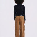 JANE t-shirt jacquart manica corta rombi AW26-022 NAVY sea ny 