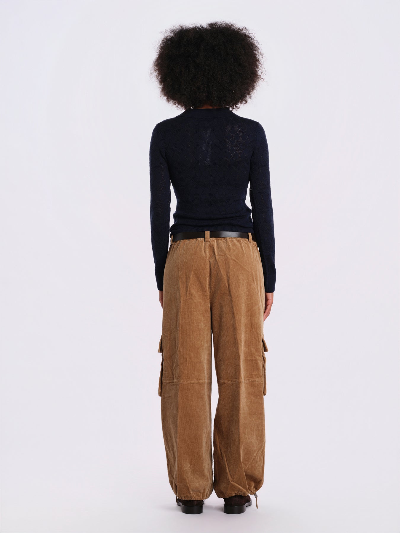 JANE t-shirt jacquart manica corta rombi AW26-022 NAVY sea ny 