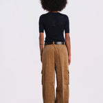 GARRET pantalone velluto over AW26-085 KHAKI sea ny 