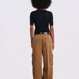 GARRET pantalone velluto over AW26-085 KHAKI sea ny 