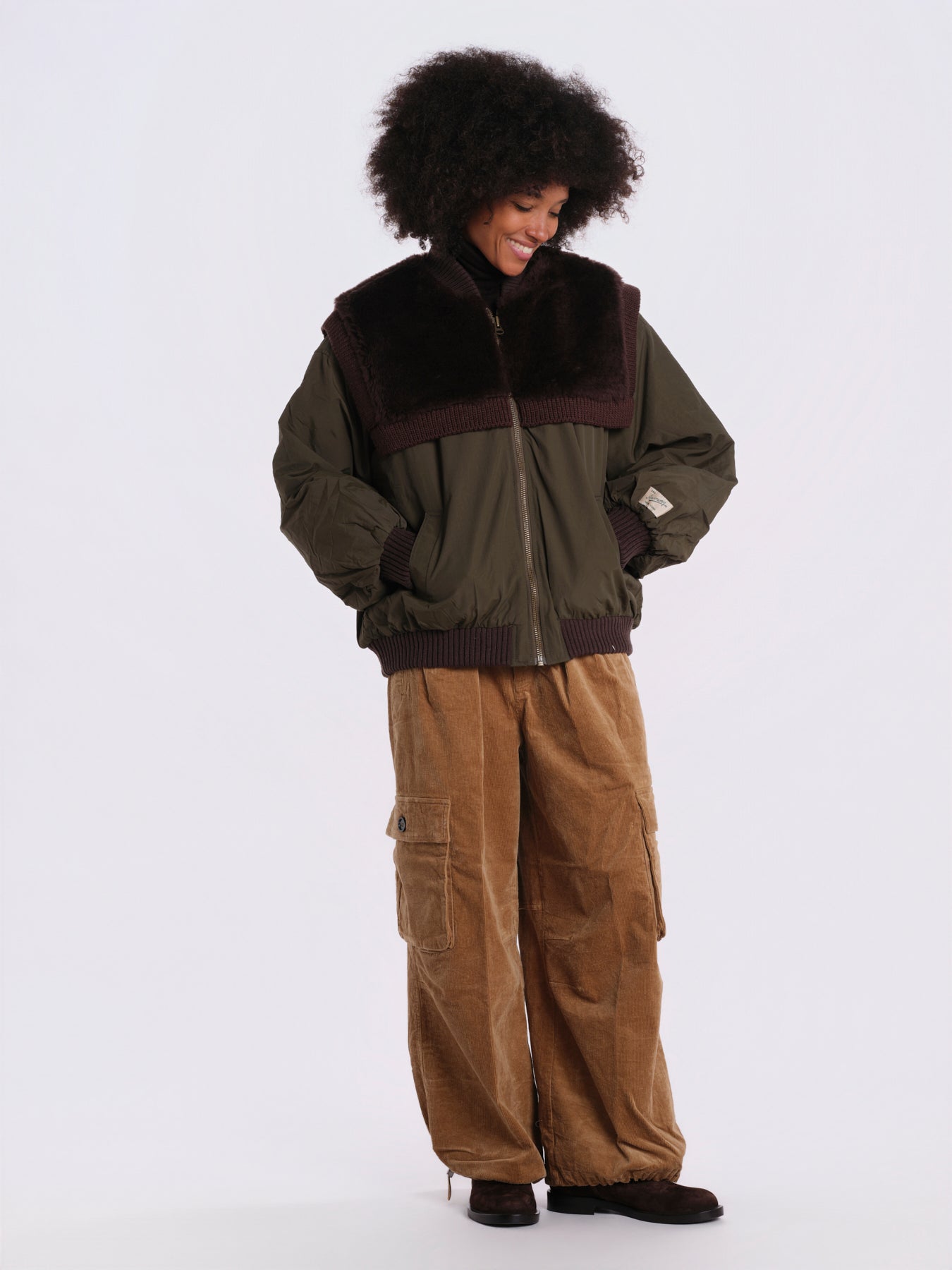 MARTA bomber pelo AW26-107 ARMY sea ny 
