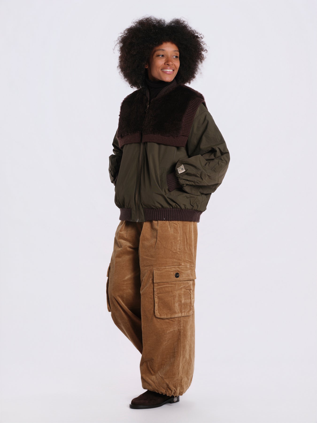 MARTA bomber pelo AW26-107 ARMY sea ny 