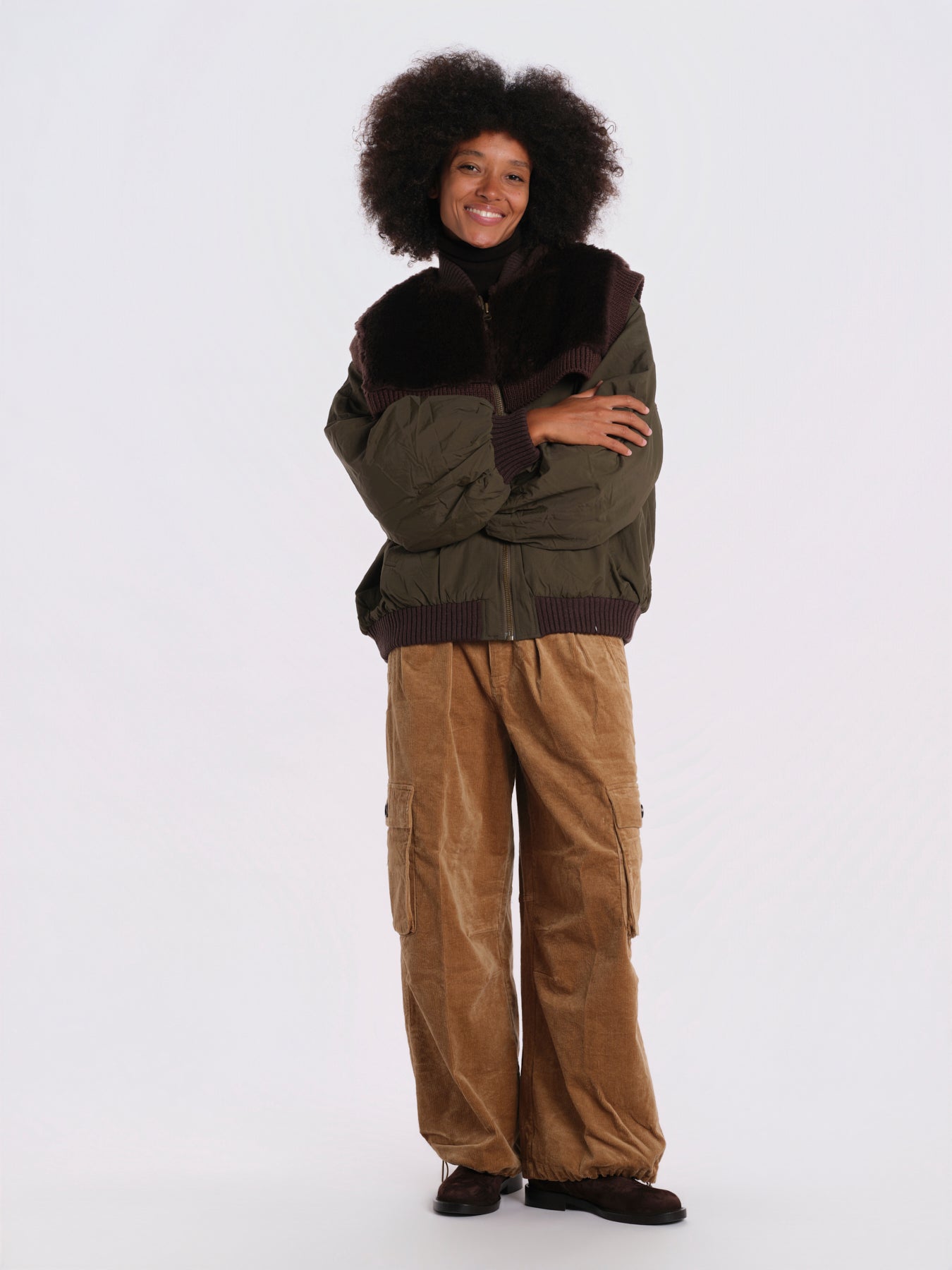 MARTA bomber pelo AW26-107 ARMY sea ny 
