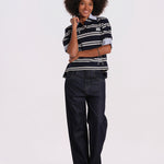 MINA polo righe AW26-108 NAVY sea ny 