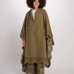 VITTORIA mantella laserata PF26-071 OLIVE sea ny 