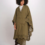 VITTORIA mantella laserata PF26-071 OLIVE sea ny 