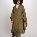 VITTORIA mantella laserata PF26-071 OLIVE sea ny 