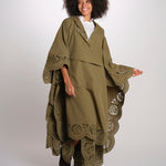 VITTORIA mantella laserata PF26-071 OLIVE sea ny 