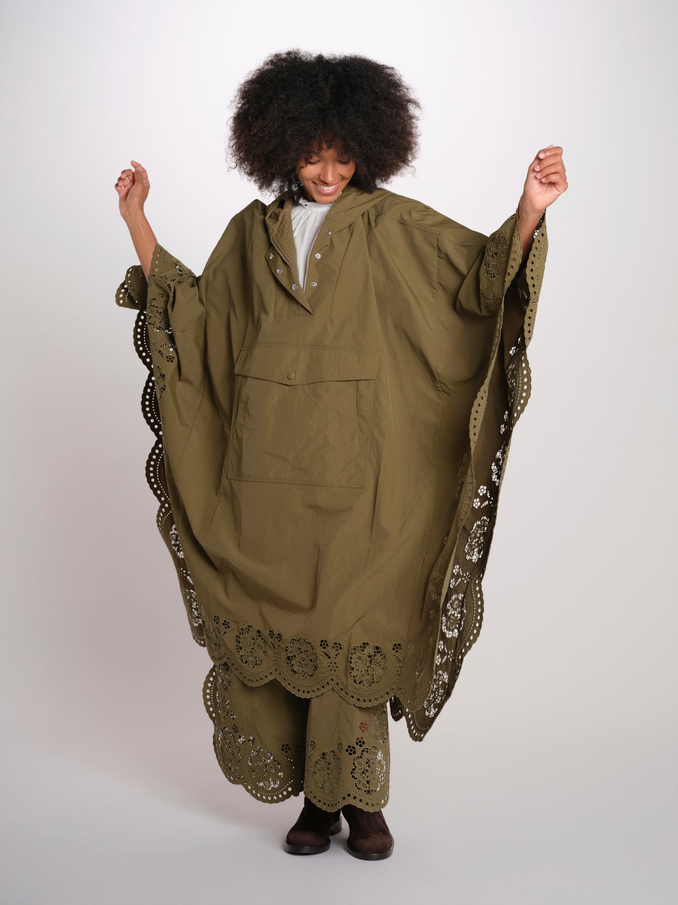 VITTORIA pantalone laserato PF26-072 OLIVE sea ny 