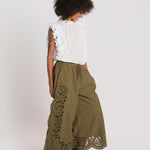 VITTORIA pantalone laserato PF26-072 OLIVE sea ny 