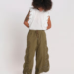 VITTORIA pantalone laserato PF26-072 OLIVE sea ny 