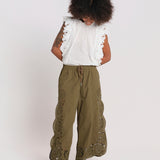 VITTORIA pantalone laserato PF26-072 OLIVE sea ny 