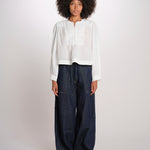 ELIZA camicia manica lunga con plastron PF26-111 WHITE sea ny 