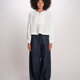 ELIZA camicia manica lunga con plastron PF26-111 WHITE sea ny 