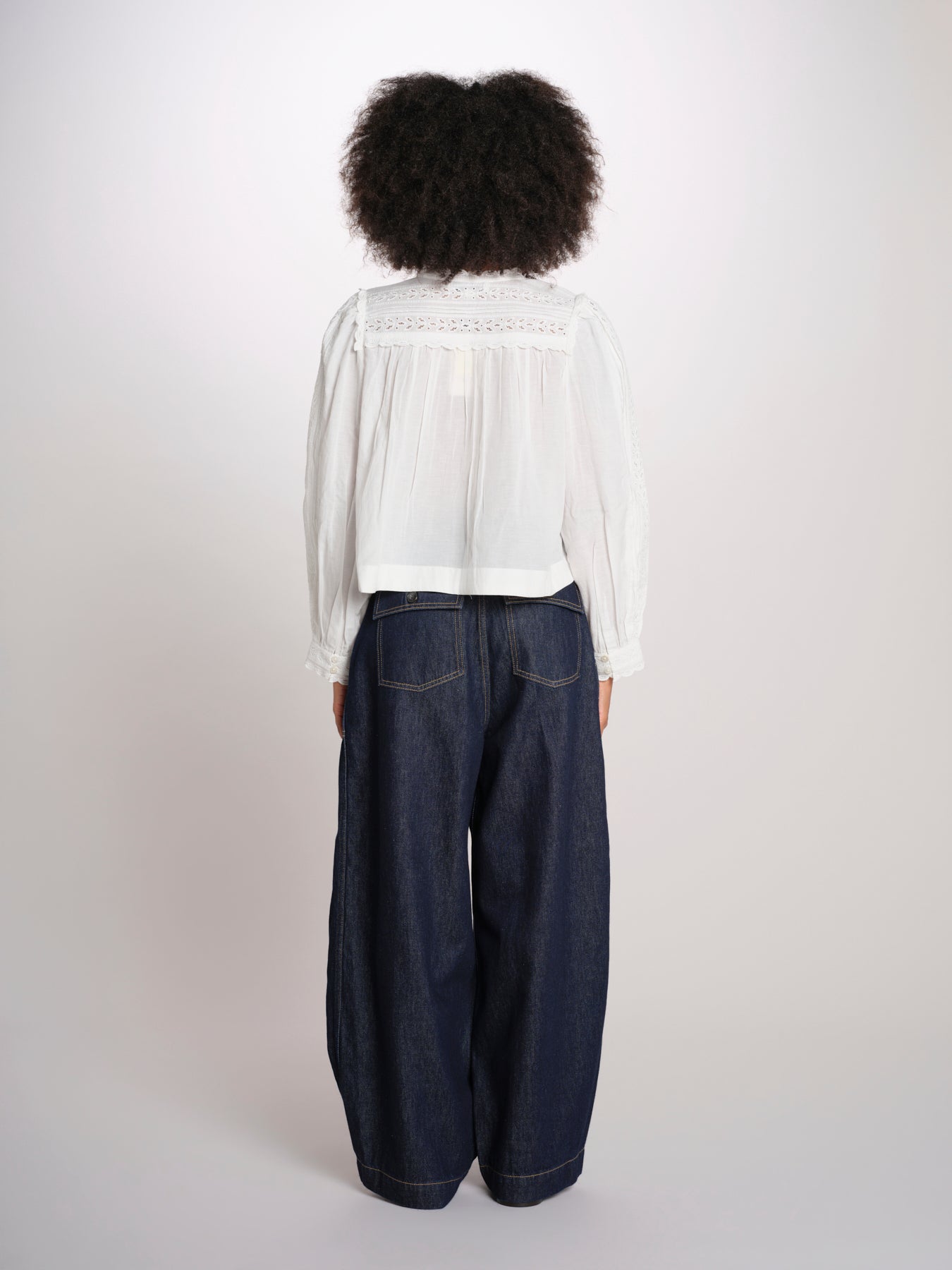 ELIZA camicia manica lunga con plastron PF26-111 WHITE sea ny 