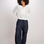 ELIZA camicia manica lunga con plastron PF26-111 WHITE sea ny 