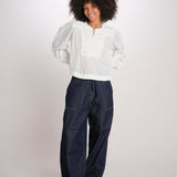 ELIZA camicia manica lunga con plastron PF26-111 WHITE sea ny 