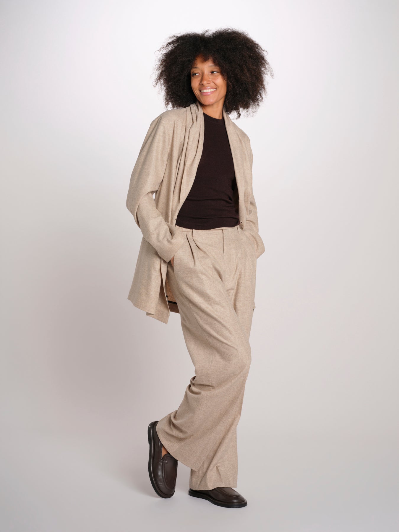 ILSE EIT pantalone con pinces flanella ILSE EIT DUNE serie v 