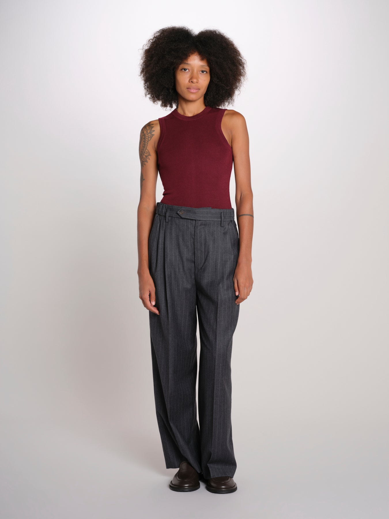 ILSE JOZ pantalone con pinces gessato ILSE JOZ PINSTRIPE serie v 