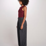 ILSE JOZ pantalone con pinces gessato ILSE JOZ PINSTRIPE serie v 