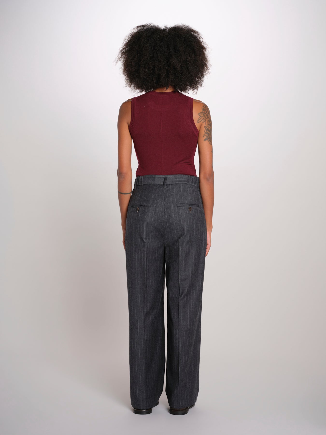 ILSE JOZ pantalone con pinces gessato ILSE JOZ PINSTRIPE serie v 