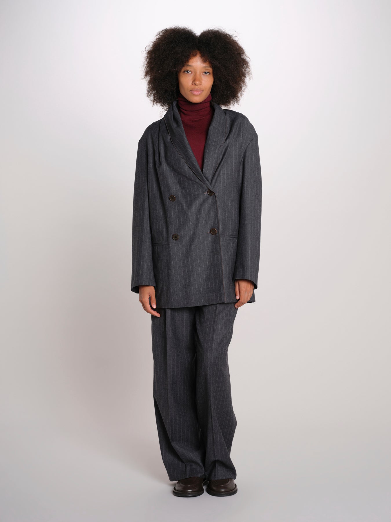 LENI JOZ giacca sfoderata gessata LENI JOZ PINSTRIPE serie v 
