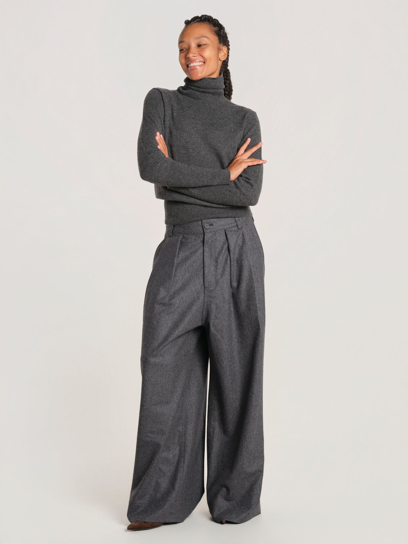 PIAF pantalone con pinces flanella pesante W26-PIAF-WOOLT- 02 sofie d'hoore 