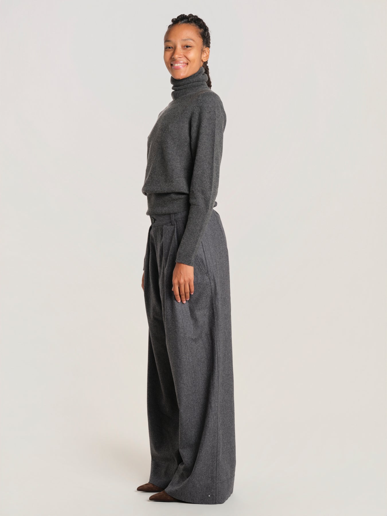 PIAF pantalone con pinces flanella pesante W26-PIAF-WOOLT- 02 sofie d'hoore 
