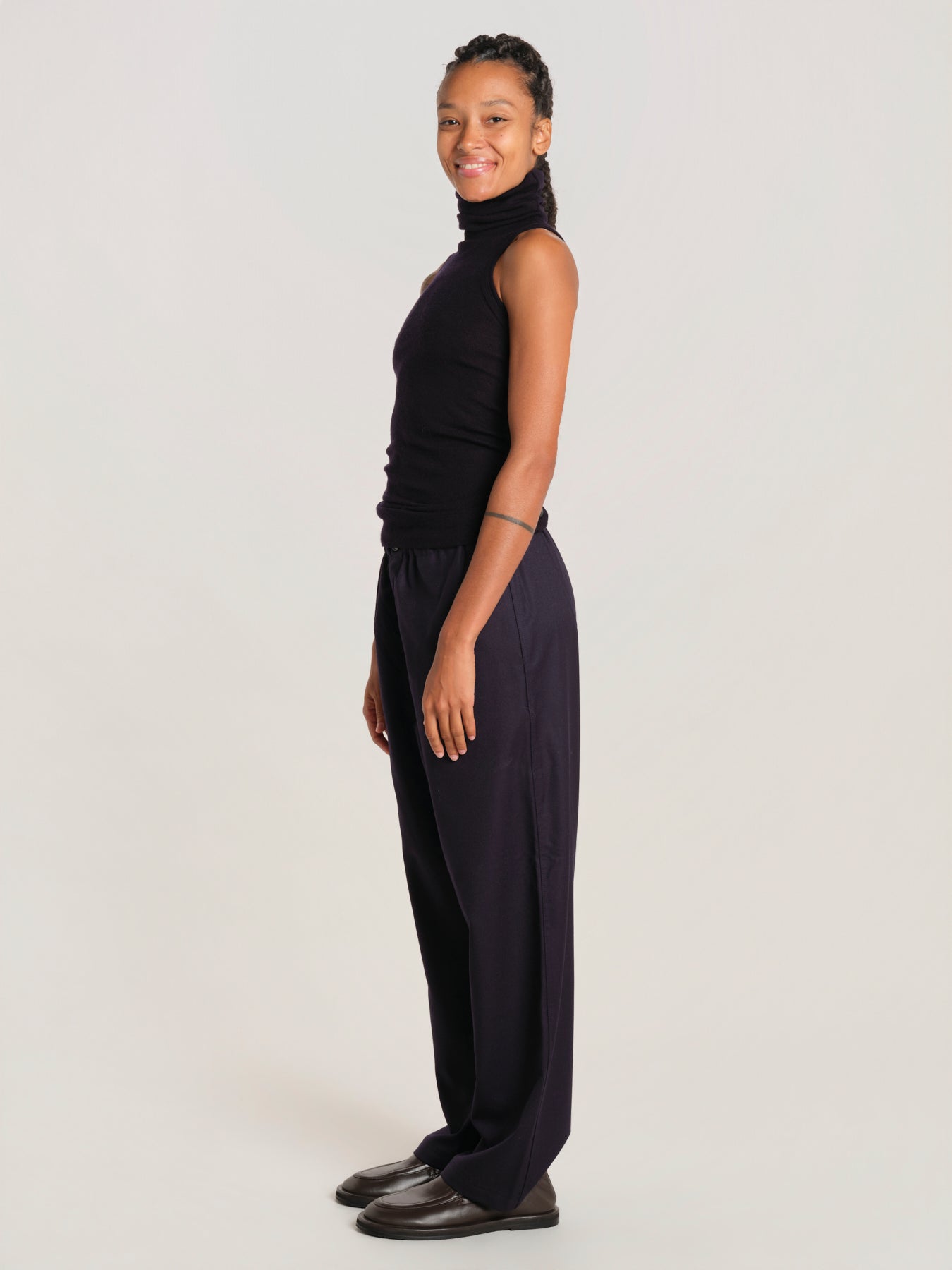PINOT pantalone dritto con elastico flanella leggera W26-PINOT-WOLI- 03 sofie d'hoore 