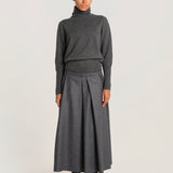SAVY gonna pieghe flanella pesante W26-SAVY-WOOLT- 02 sofie d'hoore 