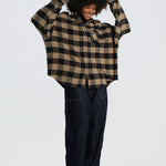  BAGGY SOFTCHECK BLACKBEIGE true avenue 