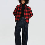 COLE  giacca quadri COLE JPANESE RED true avenue 
