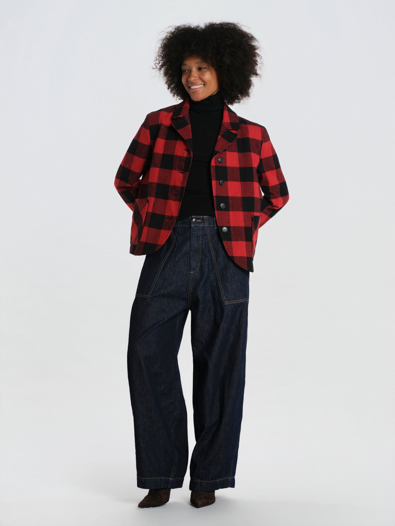 COLE  giacca quadri COLE JPANESE RED true avenue 