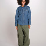 DALLAS camicia denim con automatici DALLAS LIGHTDENIM MEDIUMWASH true avenue 