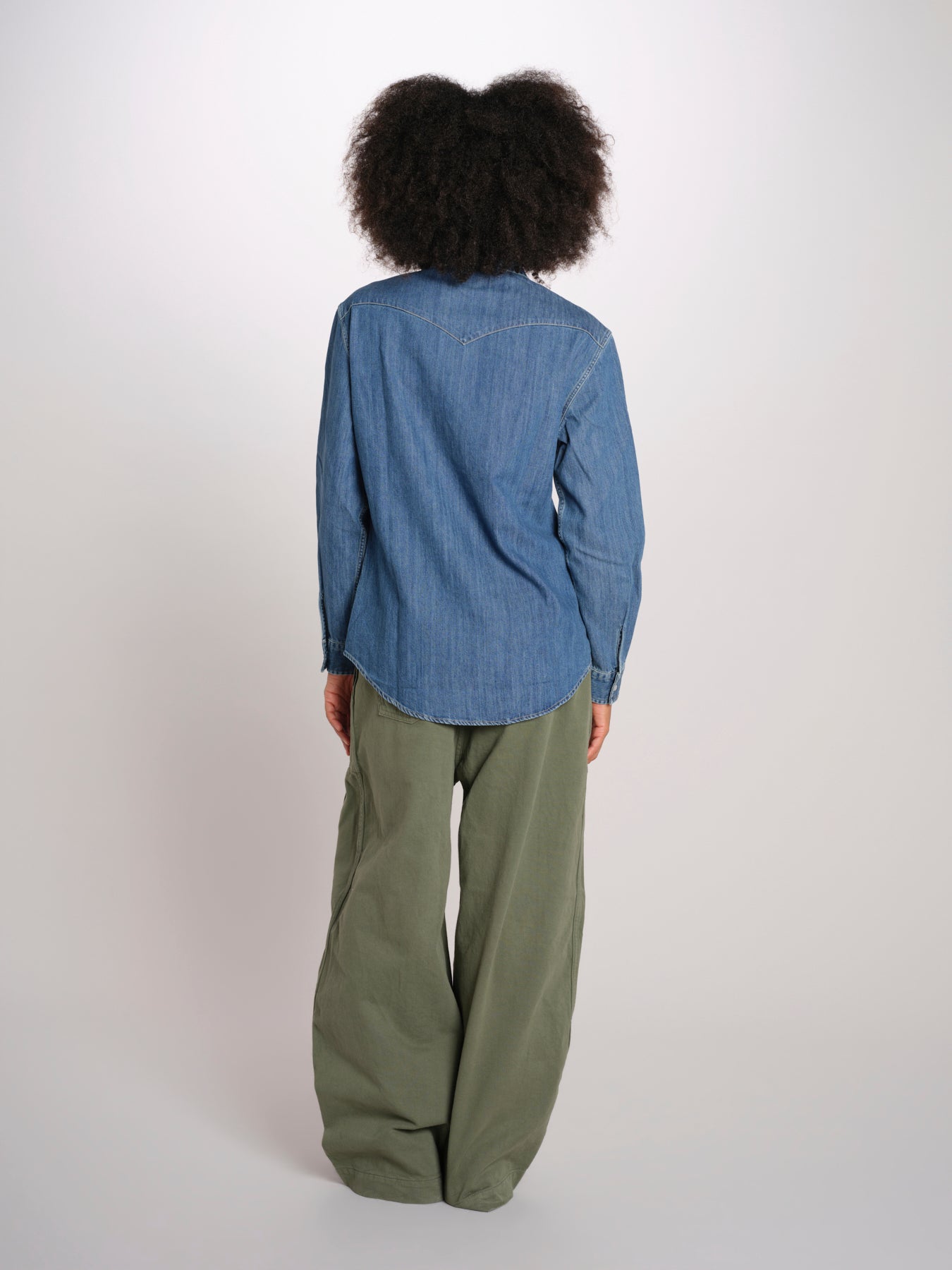 DALLAS camicia denim con automatici DALLAS LIGHTDENIM MEDIUMWASH true avenue 