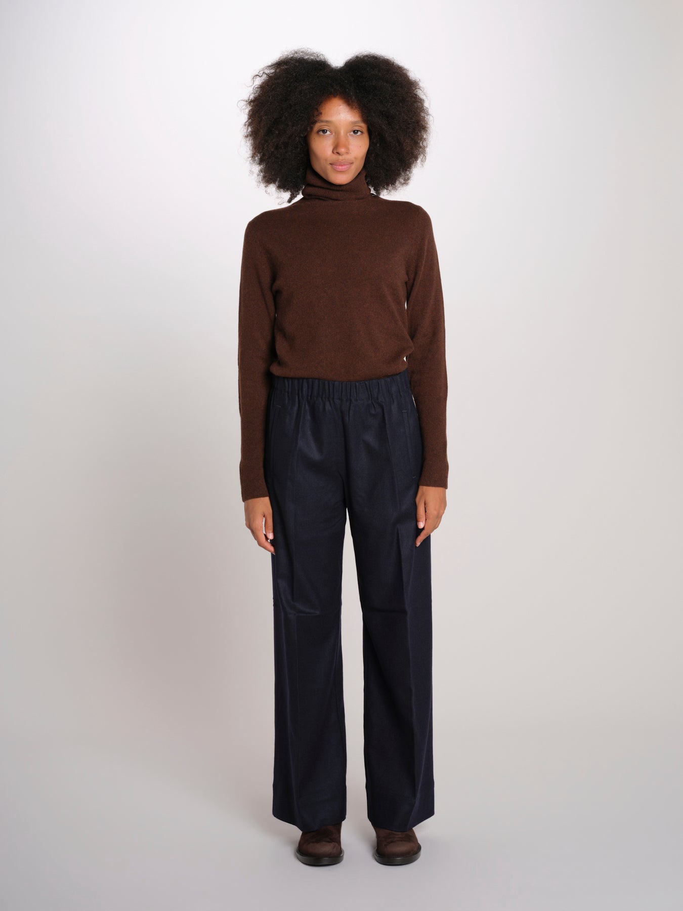 PENSIL pantalone elastico lana PENSIL SOFTWOOL NAVYBLUE true avenue 
