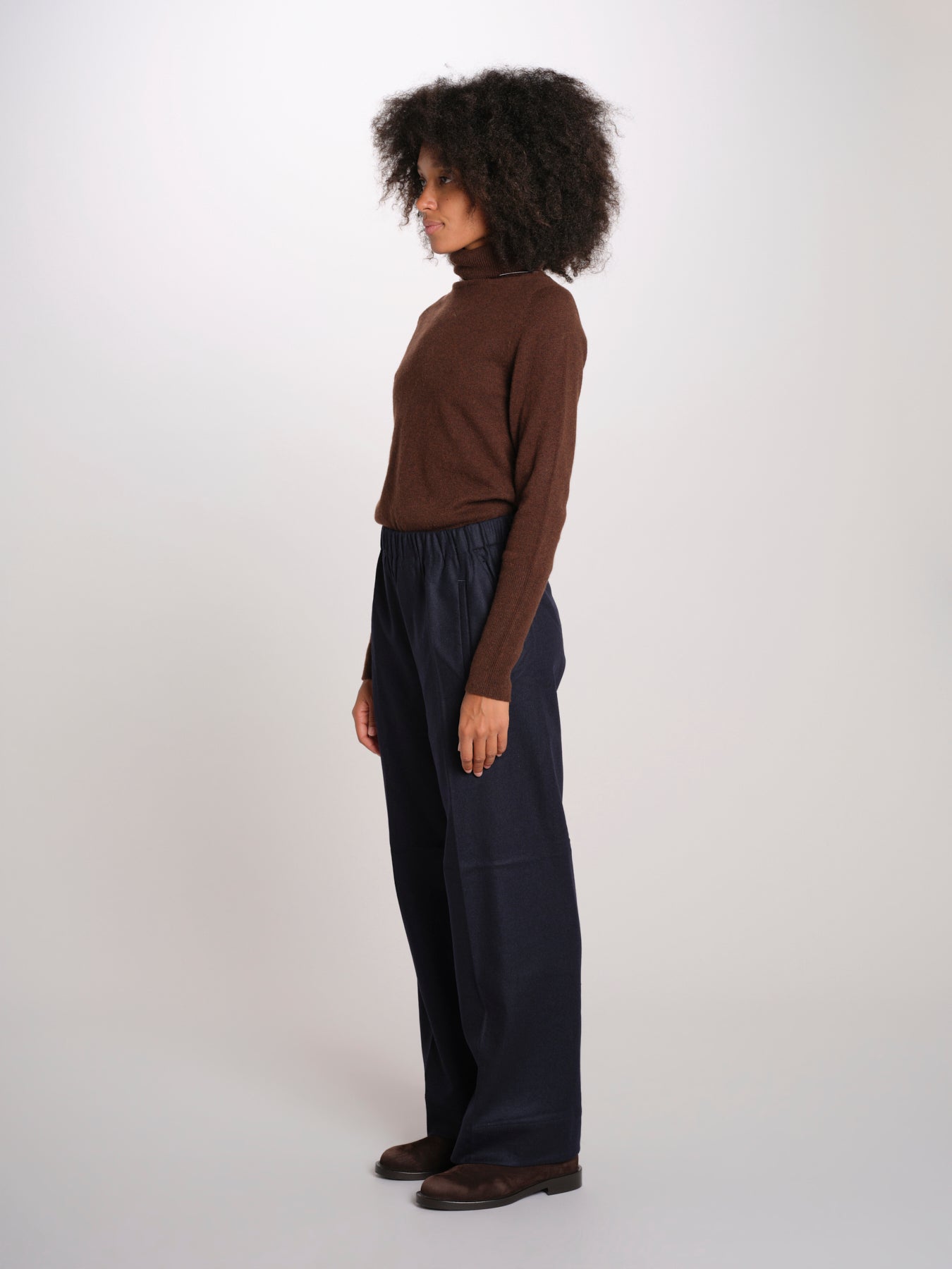 PENSIL pantalone elastico lana PENSIL SOFTWOOL NAVYBLUE true avenue 