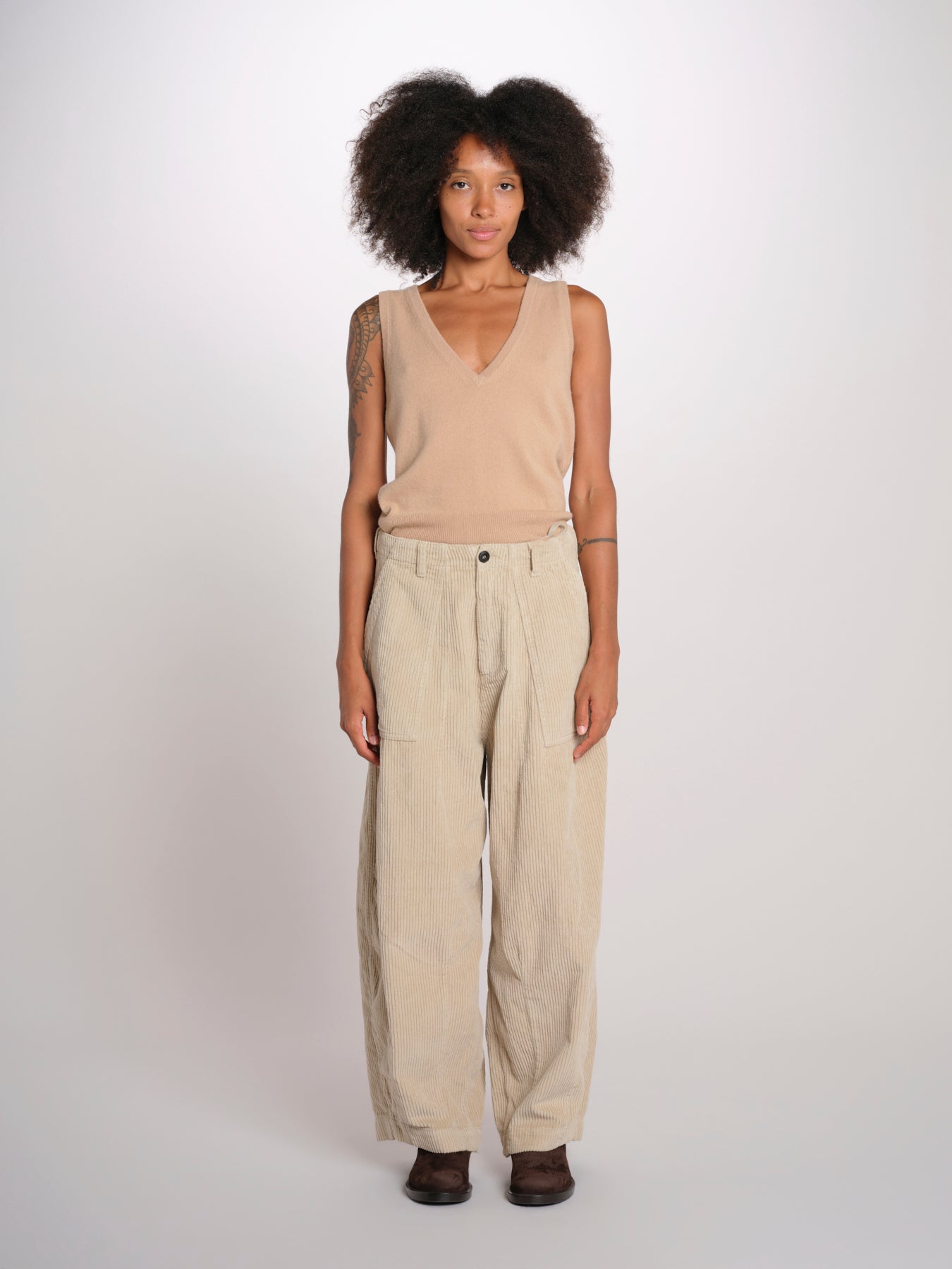 TELLA pantalone con tasche velluto rocciatore TELLA CORDUROY DESERT true avenue 